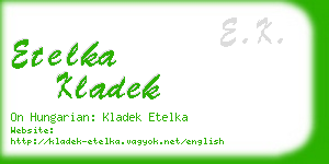 etelka kladek business card